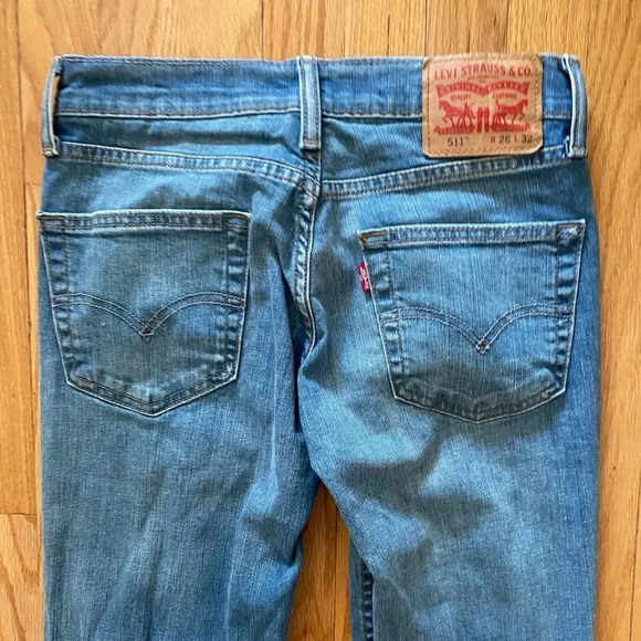 LEVI’S 511 perfect condition tag reads W 28 L32 actual measurements shown - Picture 11 of 11